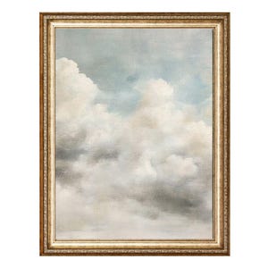 Cloudscape Sky with Pastel Hues Printable Cloud Art VINTAGE Oil Painting, Cottagecore Wall Art, Printable Wall Art, Digital Prints