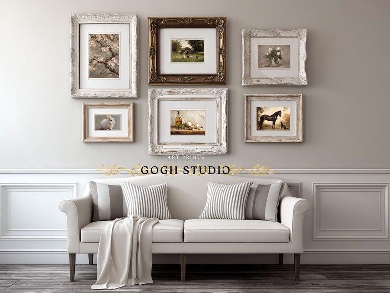 Vintage Ducks Oil Painting, Farmhouse Rustic Wall Art (Digital Print) image 11