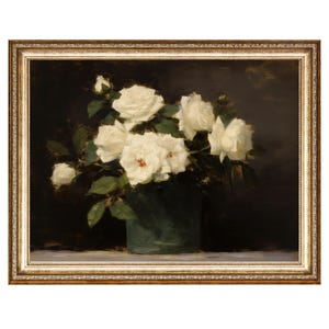 Vintage Floral Print Roses Painting Flower Still Life VINTAGE Prints, PRINTABLE Wall ART, Horizontal Art Digital Download