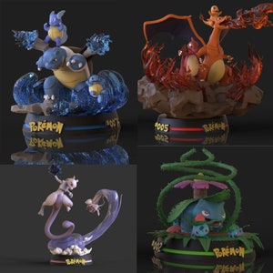 Evolution of Mewtwo Mega X & Mega Y - Pokemon Resin Statue - EGGS Studios  [In Stock]