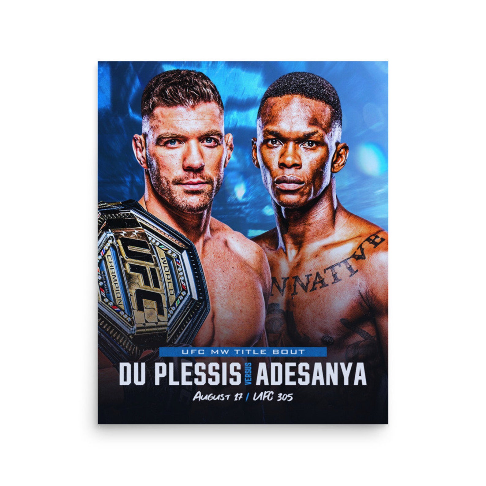 UFC 305 Limited Edition / UFC 305 Poster / Du Plessis Vs Adesanya Poster / Dricus Du Plessis Vs