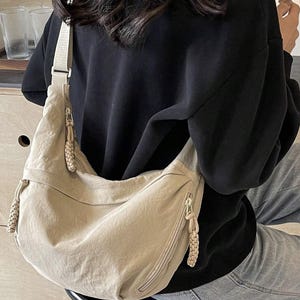 Women&#39;s Nylon Crossbody Shoulder Bag – Spacious Travel Tote, Casual Hobo Purse, Designer Style