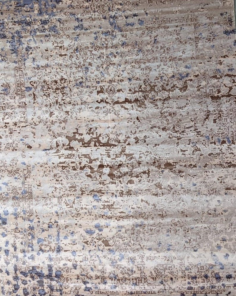 10×12 Cream Beige Modern and Traditional Design Area Rug - Abstract ...