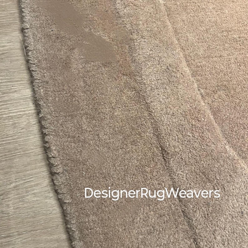Minimalist Abstract Modern Brown Handtufted Irregular Shape Area Rug ...