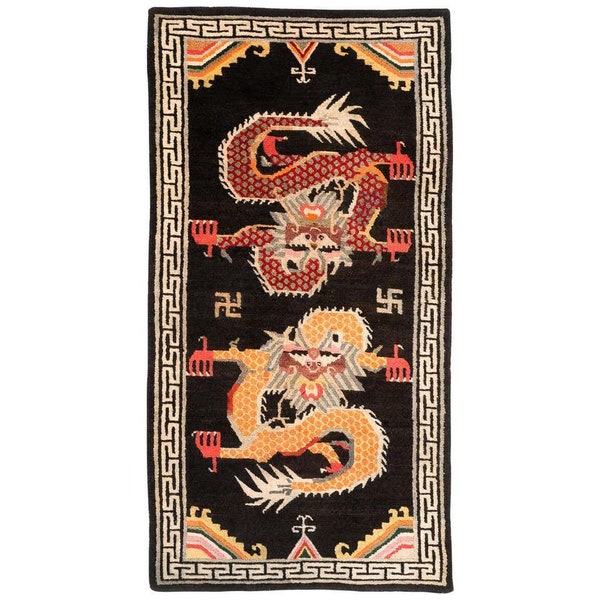 Handknotted Antique Design Tibetan Chinese DRAGON Woolen Rugs| New Handmade RUGS Large Area Runner Carpets