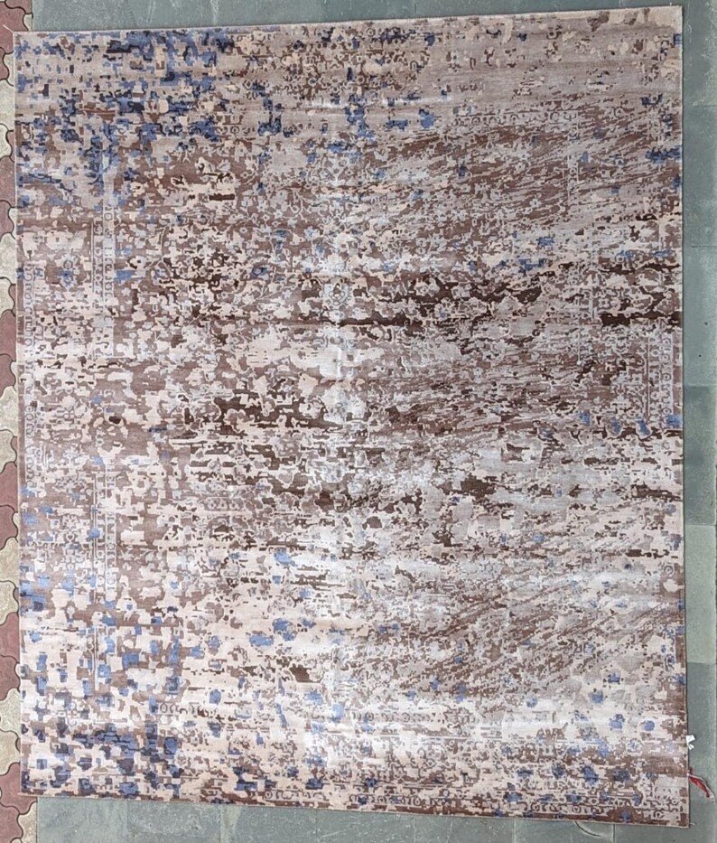 10×12 Cream Beige Modern and Traditional Design Area Rug - Abstract ...