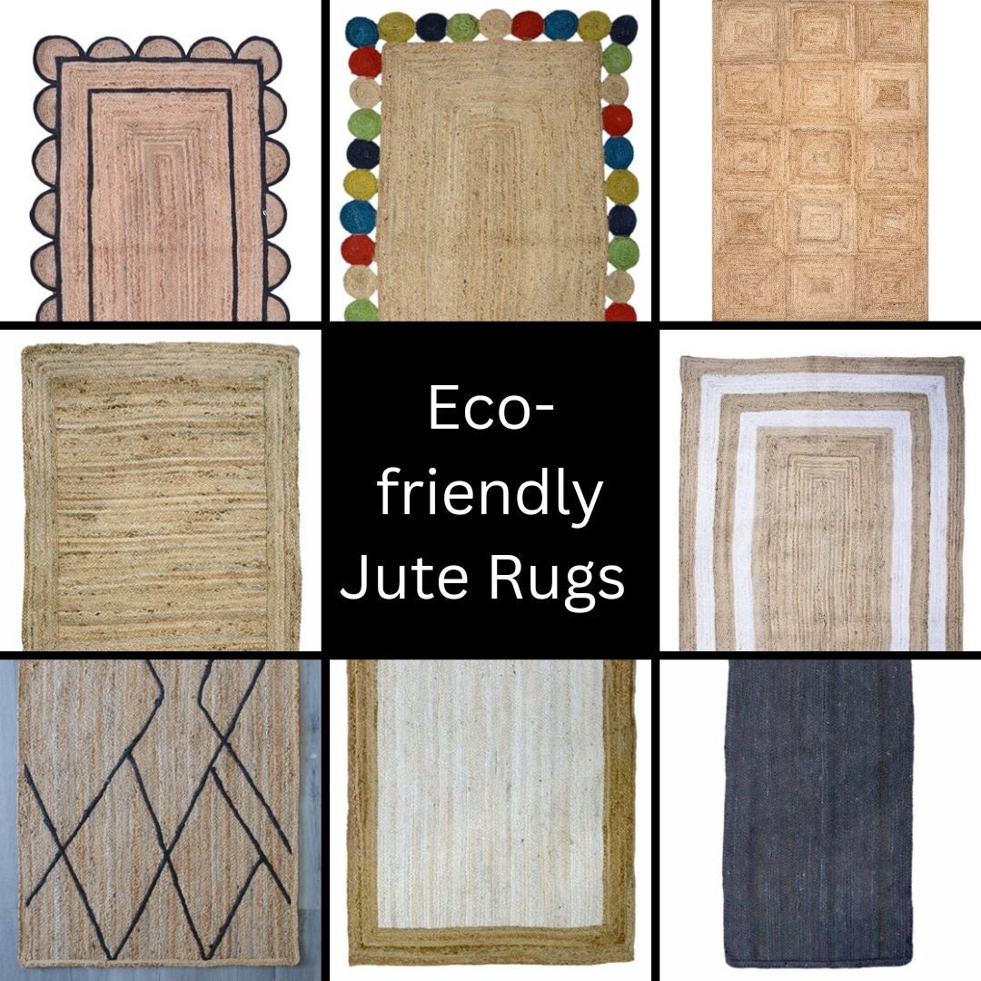 Unique Runner Rugs Natural Jute Handmade Custom Braided Area Runner Rug - Bohemian Jute ...