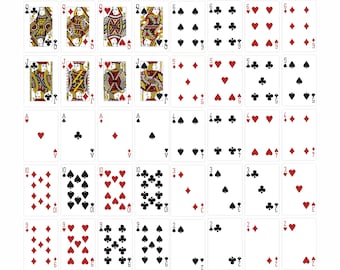Poker Playing Cards Vector Files: Hearts, Spades, Clubs, Diamonds (Digital Download)