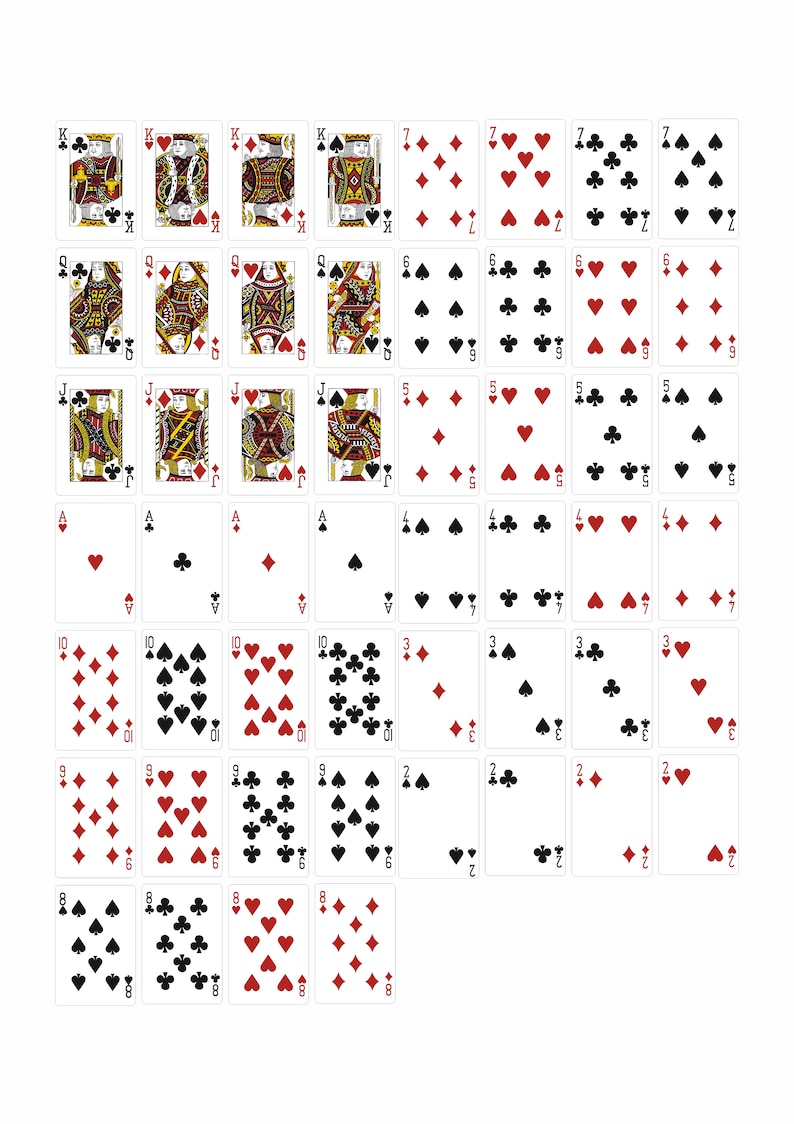 Poker Playing Cards Vector Files Printable Poker Vector Files Playing ...