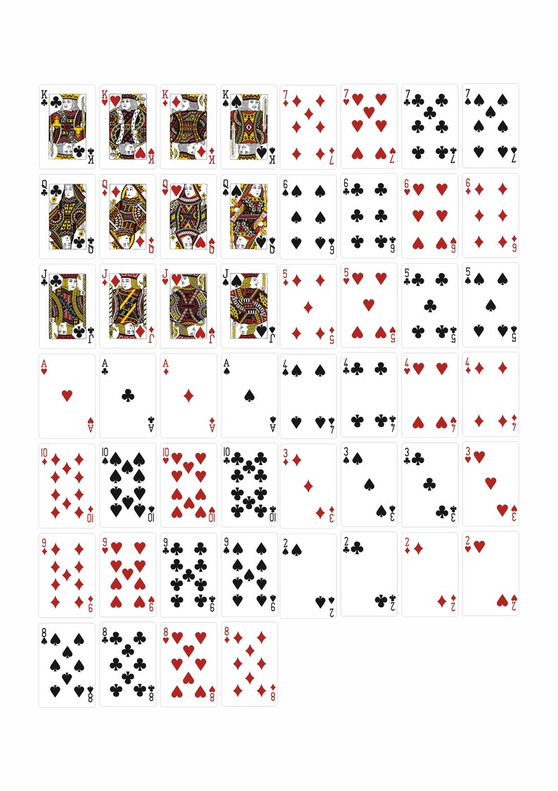Poker Playing Cards Vector Files | Printable Poker Vector Files | Playing Cards Vector | Hearts ...