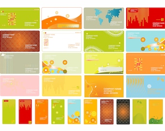 26 Business Cards Vector SVG Templates - Urban Modern Design - Instant Download