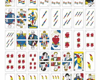 Mazzo di carte stampabile Briscola e Tressette: gioco di carte italiano (download digitale)