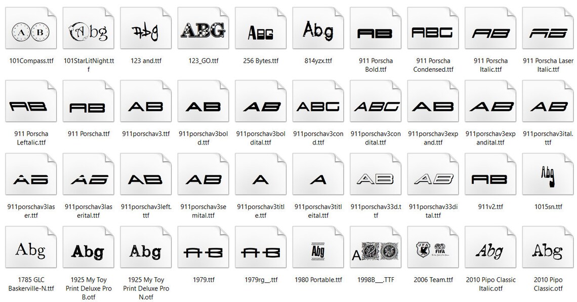 30.000+ Biggest Ultimate Fonts Collection - Bundle - TTF and OTF Files ...