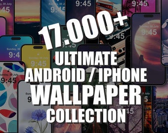 Android / iPhone Wallpapers Bundle, Aesthetic Boho Wallpaper, Phone Background, Lock Screen, iOS Screensaver Collection