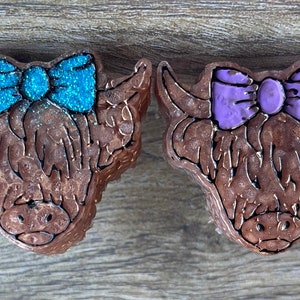 Mini highland cow vent clip freshies (2 pack)