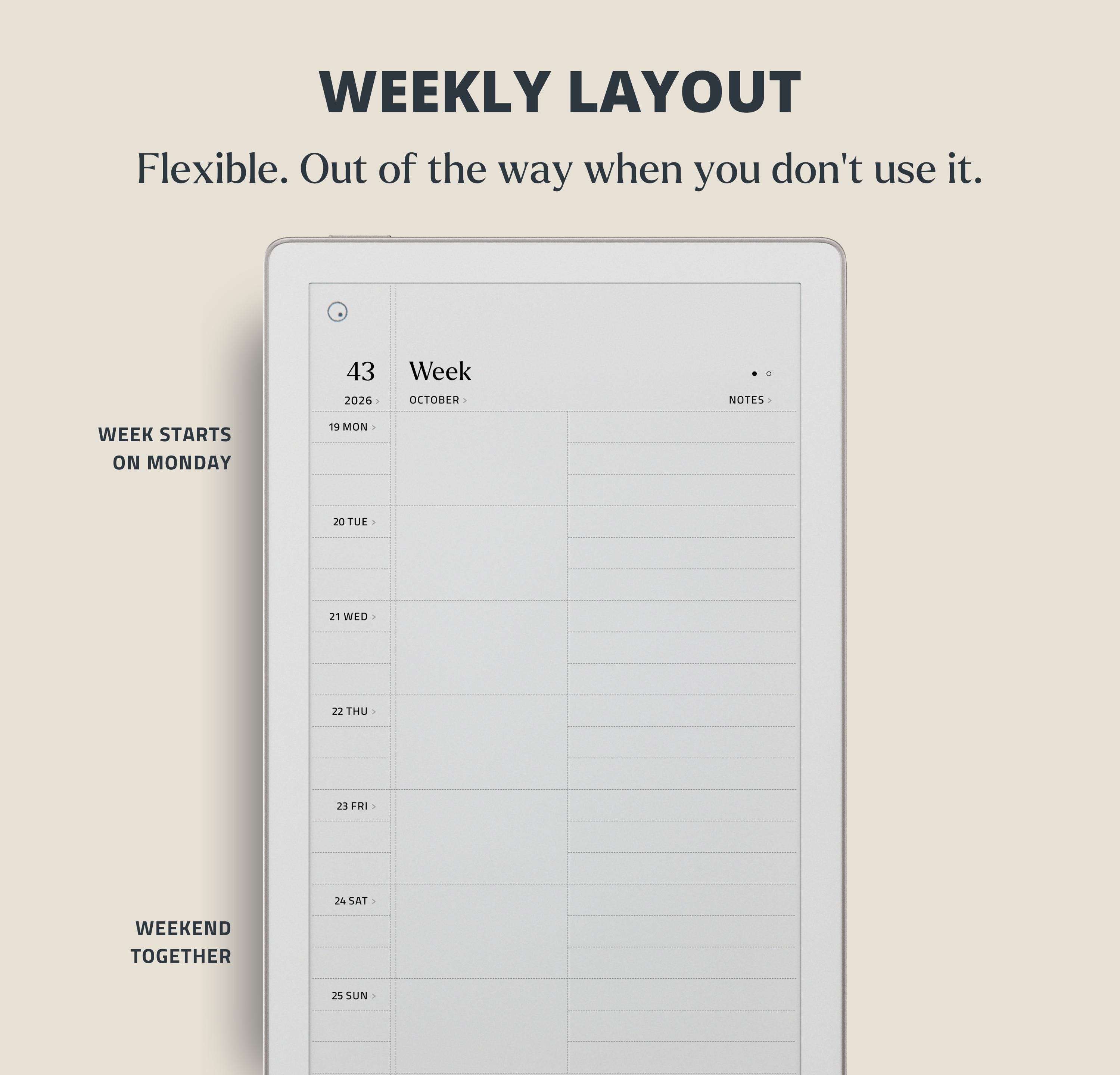 Daybook Move 2026 Template Daily Planner Digital Journal for Remarkable ...