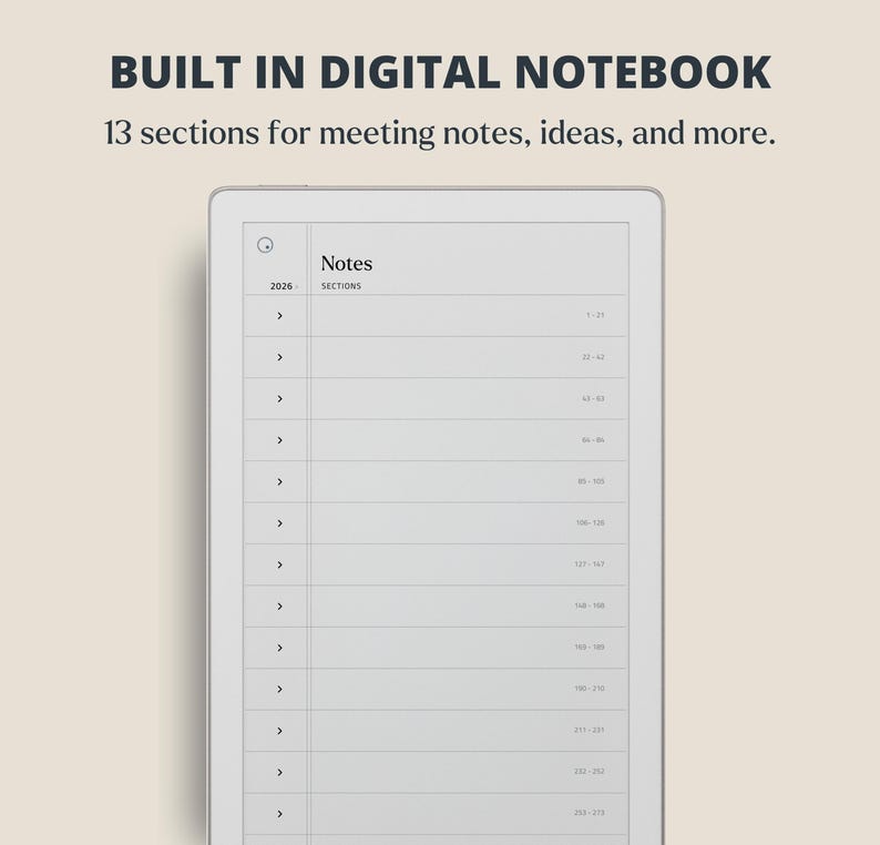 Daybook Move 2026 Template Daily Planner Digital Journal for Remarkable ...