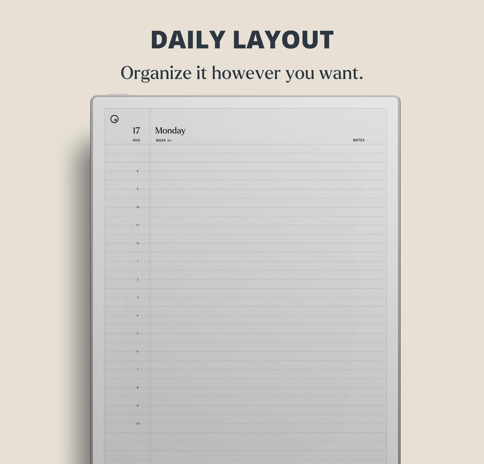 Daybook Pro 2026 Template Daily Planner Digital Journal for Remarkable ...