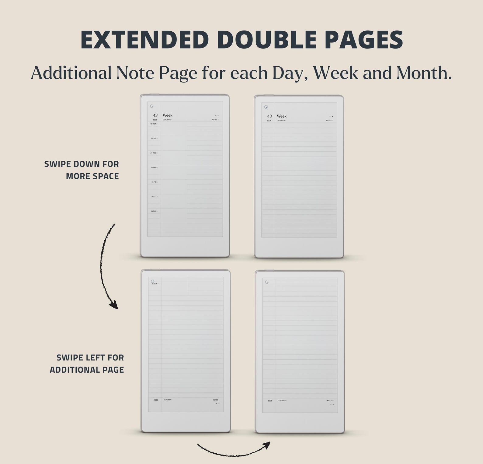 Daybook Move 2026 Template Daily Planner Digital Journal for Remarkable ...