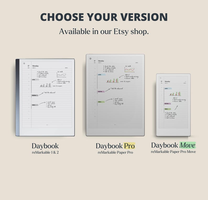 Daybook Pro 2026 Template Daily Planner Digital Journal for Remarkable ...