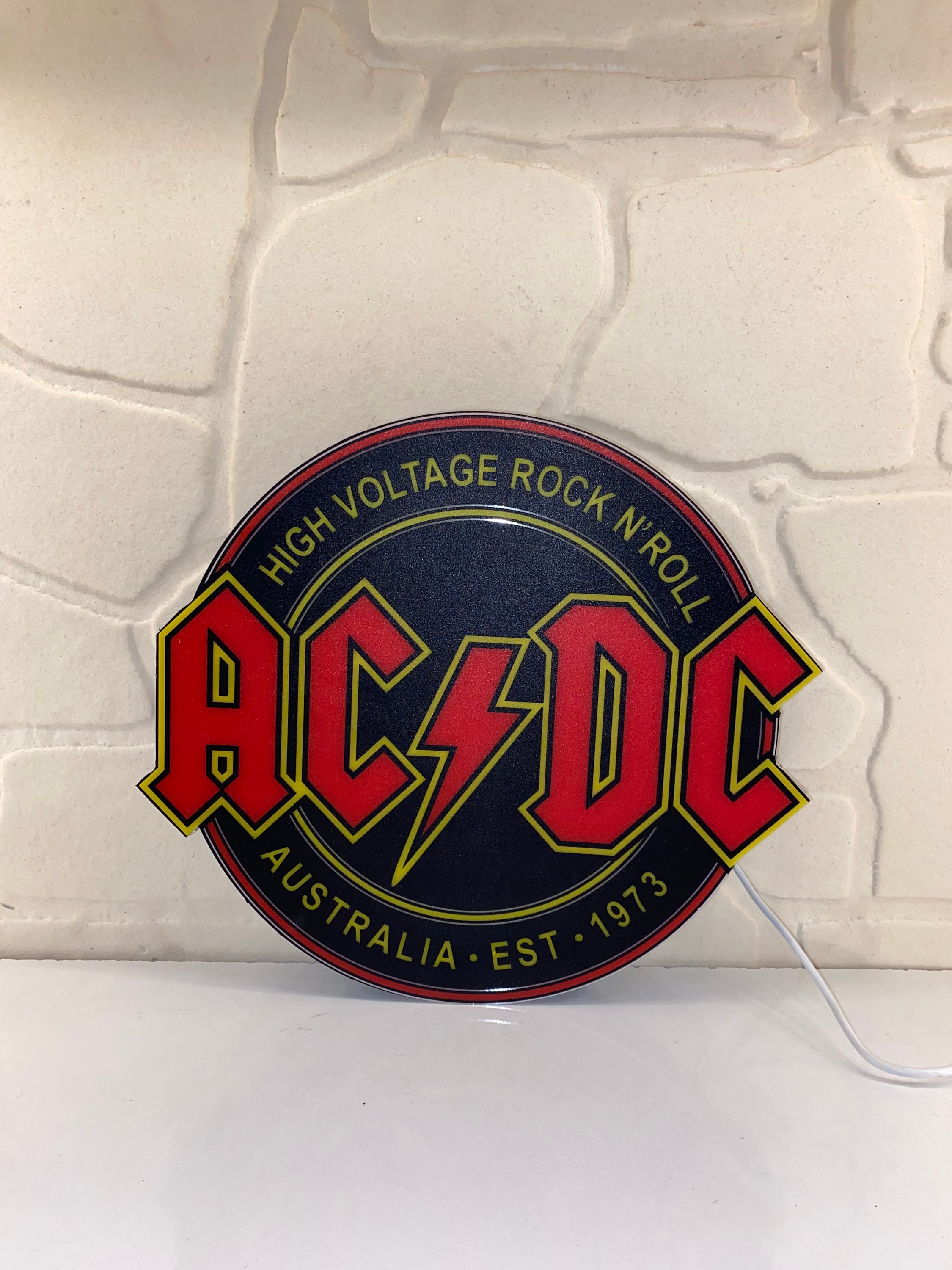 AC/DC 3D LED Lightbox: Illuminate the Rock n Roll Spirit Ac/dc Led Wall ...