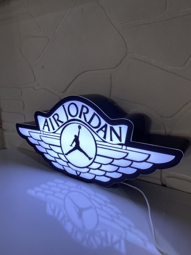 Jordan 3D Lightbox Air Jordan Wall Decoration Jumpman 3D Etsy