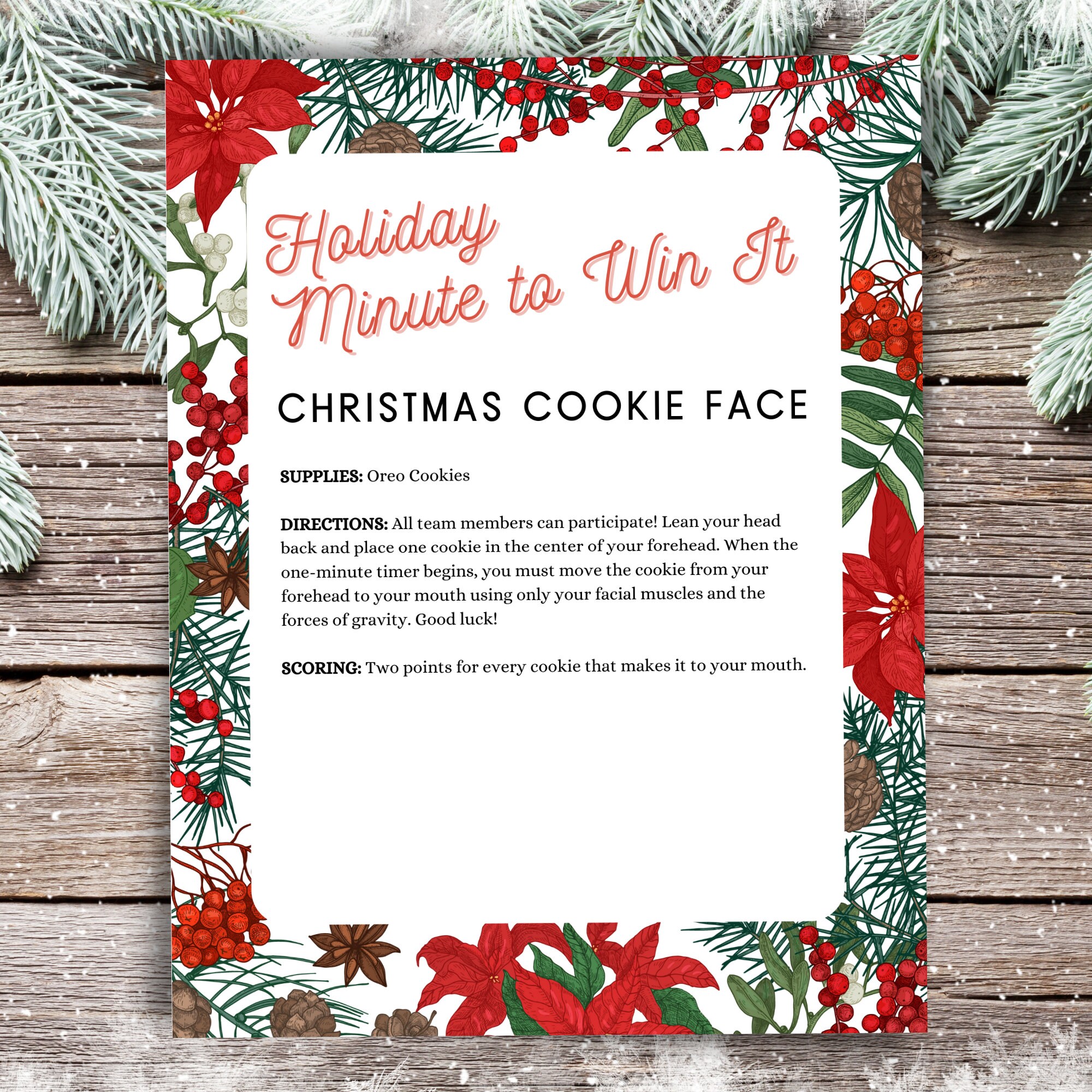 Christmas 5-game Bundle | Printable Holiday Minute to Win It Games ...