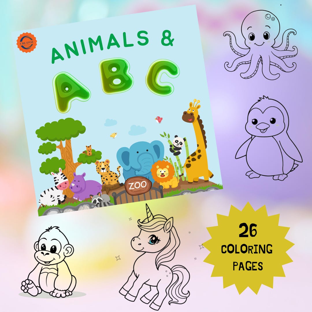 Baby First ABC Coloring Book, Animals Coloring Book, Activities for ...