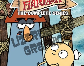 Custom artwork for The Marvelous Misadventures of Flapjack series with case