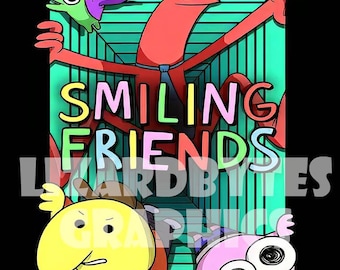 Custom artwork for SMILING FRIENDS Season 1 & 2 with case