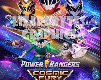Custom artwork for POWER RANGERS: Cosmic Fury complete series with case