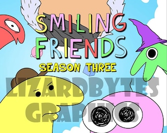 Custom artwork for SMILING FRIENDS  Season 3 with case
