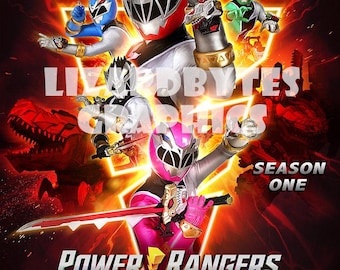 Custom artwork for POWER RANGERS: Dino Fury complete series with cases