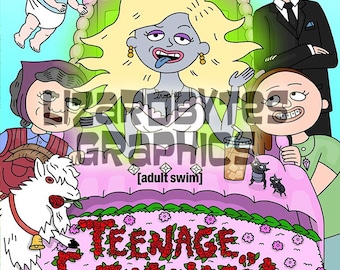 Custom artwork for TEENAGE EUTHANASIA Complete Series with case