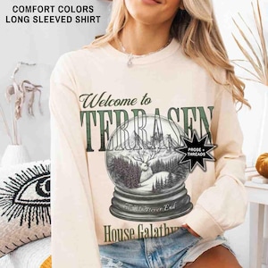 Throne Of Glass Terrasen Long Sleeve Sarah J Maas Merch TOG Booktok Merch Sarah J Maas Bookstagram Manon Blackbeak Booktok Merch TOG Shirt
