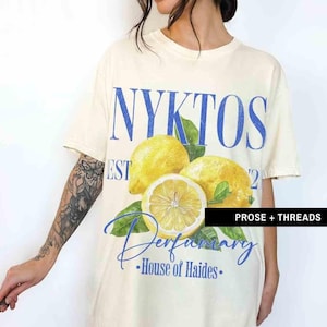 Maglietta profumata agli agrumi Nyktos di Blood And Ash Merch Flesh And Fire Nyktos And Sera FBAA Booktok Merch Bookstagram Casteel Poppy Balfour