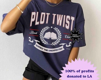 Plot Twist Bookish Varisty Shirt For Book Lovers Literary Shirt Light Academia Romantasy Bookstagram Shirt Booktok Merch Bookish Kleding