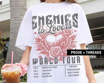 Enemies To Lovers Trope Shirt Literary Shirt Light Academia Shirt Romantasy Bookstagram Merch Tarot Shirt Booktok Merch Bookish Dark Romance