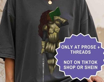 Camiseta de fantasía para mujer, camiseta de caballero, merchandising de Booktok, camiseta de Bookstagram, camiseta negra de fantasía para mujer, regalo romántico para amantes de los libros