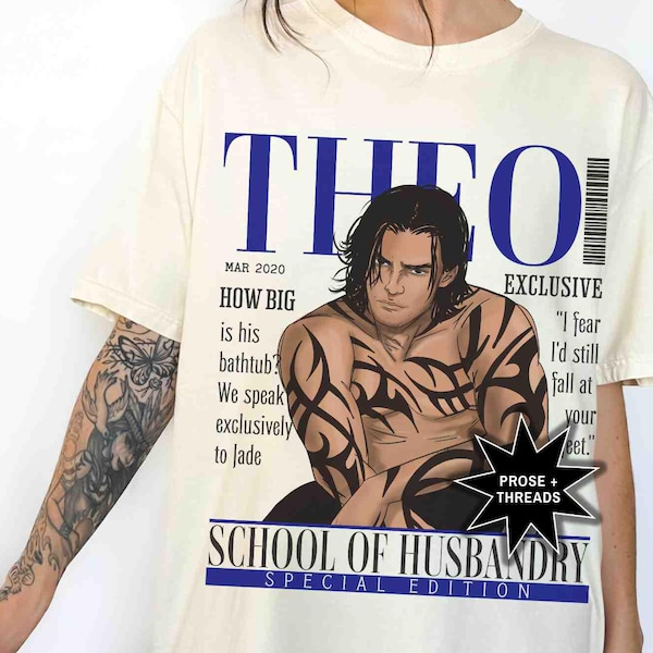 Licensed Clecanian Series Theo Shirt Romantasy For Book Lovers Alien Romance Booktok Merch Bookstagram Shirt Booktok Shirt Bookish Tee