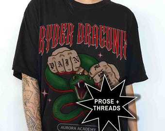Licensed Zodiac Academy Ryder Draconis Shirt Dark Romance Booktok Merch Bookstagram Shirt Romantasy Gifts For Book Lovers Ruthless Fae
