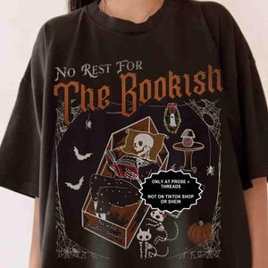 Halloween Bookish Shirt Skeleton Reading Book Ghost Book Shirt Ghost Reading Librariancore Booktrovert Shirt Bookstagram Library Shirt