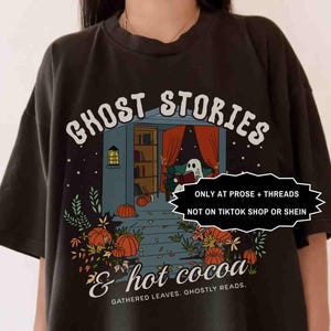 Halloween Bookish Shirt Cute Ghost Reading Book Ghost Book Shirt Ghost Reading Librariancore Booktrovert Shirt Bookstagram Library Shirt