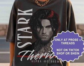 Camiseta Stark Therion Dire Bound Sable Sorrensen Merch Bookstagram Booktok Merch Romantasy Regalo para amantes de los libros Lobo terrible