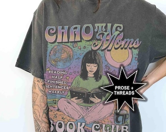 Chaotic Moms Book Club Shirt Library Shirt Bookstagram Bookish Things For Book Lovers Romantasy Booktok Merch