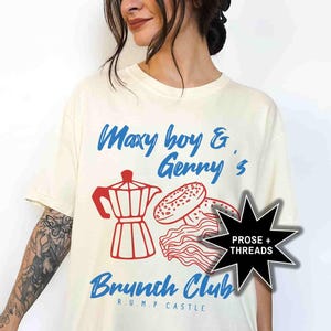 Licensed Zodiac Academy Maxy Boy & Gerry&#39;s Brunch Club Shirt Booktok Merch Geraldine Grus Max Rigel Bookstagram Shirt Romantasy Gift