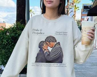 Sudadera Orgullo y prejuicio Camiseta Orgullo y prejuicio Camiseta Jane Austen Sudadera Bookworm Sudadera Reading Sudadera Read