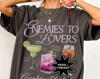 Enemies To Lovers Trope Shirt For Book Lovers Literary Shirt Light Academia Romantasy Bookstagram Shirt Booktok Merch Bookish Dark Romance