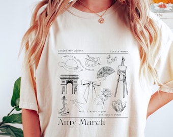 Women's T-Shirts [Out of Print] Louisa May Alcott / Little Women Tee (Ivory) (Womens) Little Women T-Shirt – Favorite Child