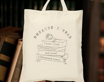 Litterära tygväskor Läsningslärare tygväska Bibliotek tygväska Bokrelaterade merchandise Bokrelaterade tygväska Läsväska Bibliotekväskor Tygväska Böcker